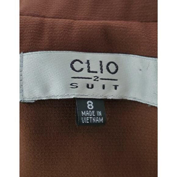 CLIO Women's Brown Blazer Sz 8 - Picture 10 of 12